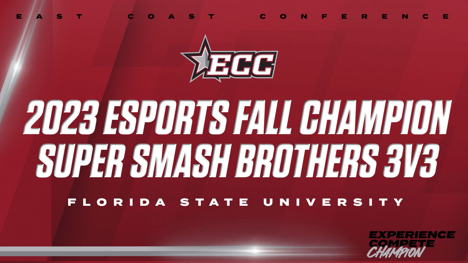 Florida State Super Smash Bros 3v3 squad after the ECC Esports Fall Championship win